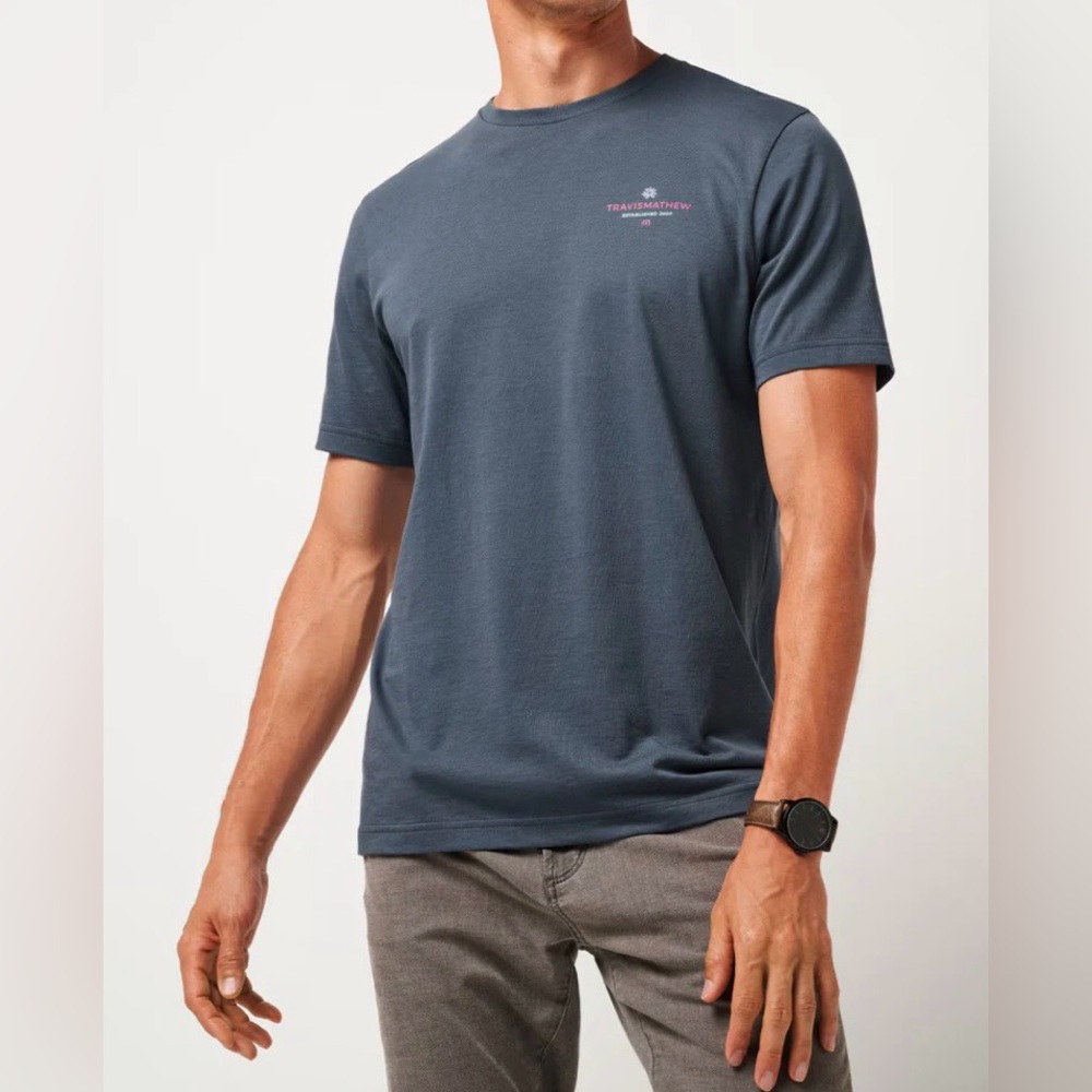 Travis Mathew Men's Navy Short Sleeve Tee